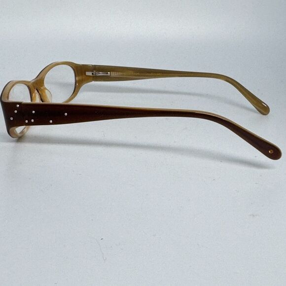JILL STUART JS189A-3 Eyeglasses Frame Petite 52-17-135 Dark Brown/Beige H15763 - Picture 2 of 7
